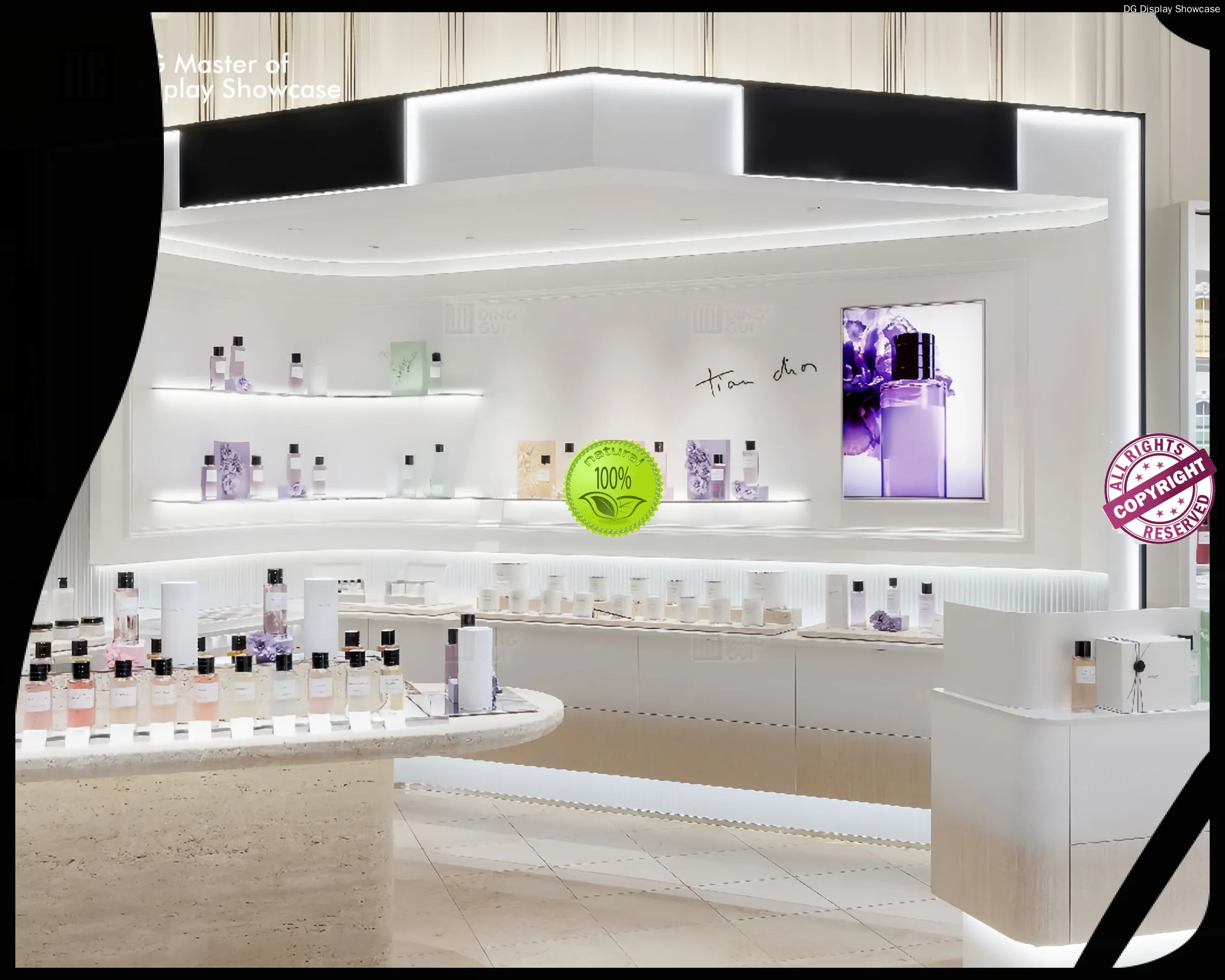 Custom Perfume Kiosk Suppliers design solution Manufacturer | DG Display Showcase 1
