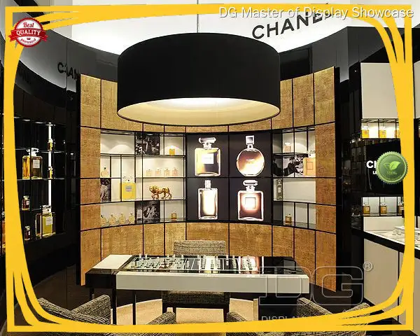 high end perfume wall shelf display wholesale | DG Display Showcase 1
