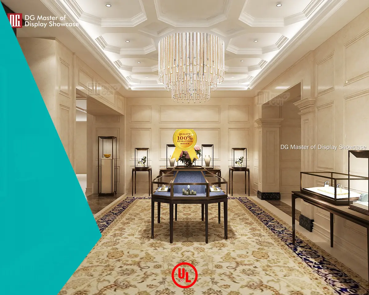 professional recessed wall display cases manufacturer | DG Display Showcase 1