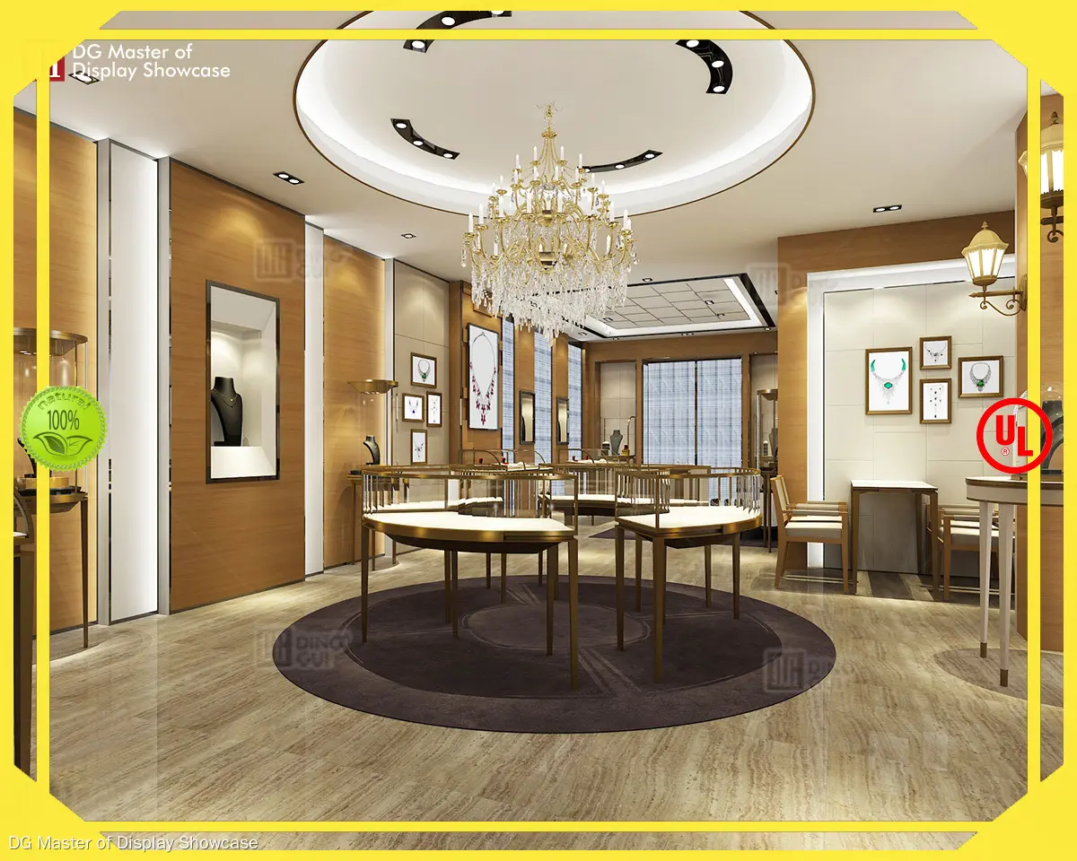 Custom wall mounted glass display case design solution Manufacturer | DG Display Showcase 1