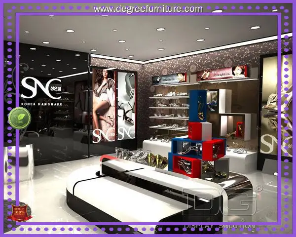 Custom shoe showcase modern design  Manufacturer | DG Display Showcase 1