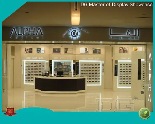 DG Display Showcase | modern optical shop display cabinets manufacturer 1