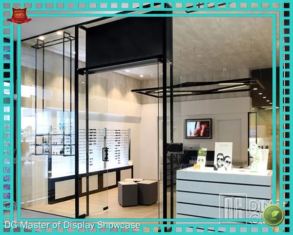 high end Optical Showcase manufacturers design solution | DG Display Showcase 1