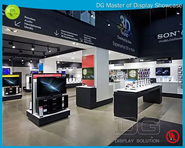 custom Electronics Showcase manufacturers with custom services | DG Display Showcase 1
