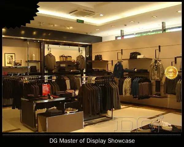 Custom shop clothes display for clothes Manufacturer | DG Display Showcase 1