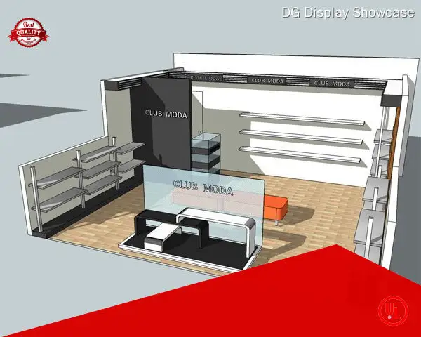 DG Display Showcase | factory price glass showcase for shoes with custom services 1