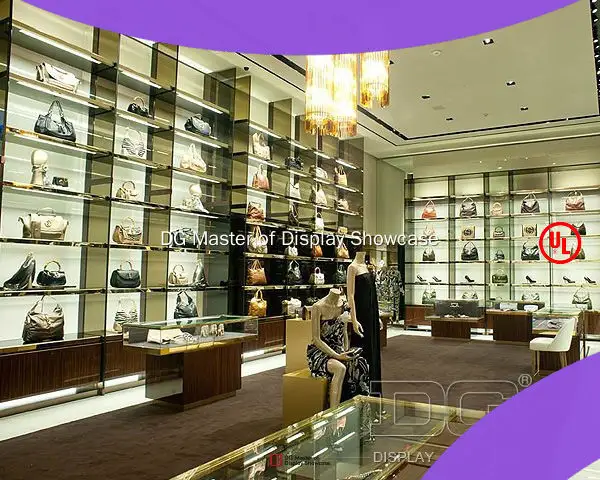 Custom bag display case for handbags Manufacturer | DG Display Showcase 1