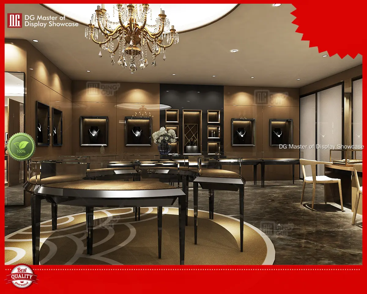 professional wall mounted wooden showcase national standard | DG Display Showcase 1