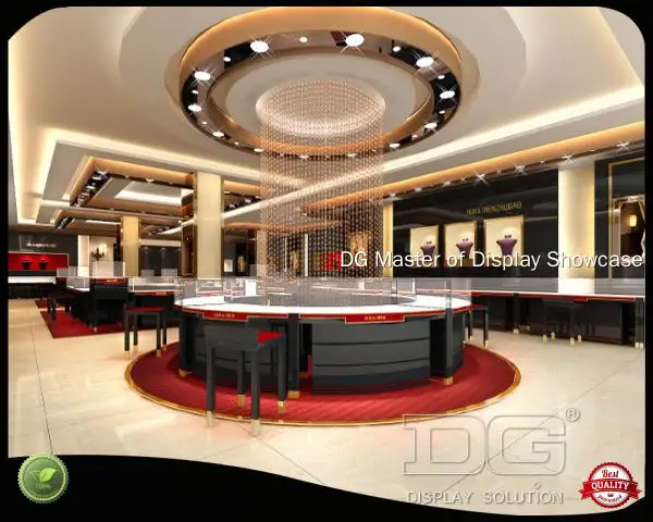 DG Display Showcase | bepoke jewelry store display cases for jewelry 1