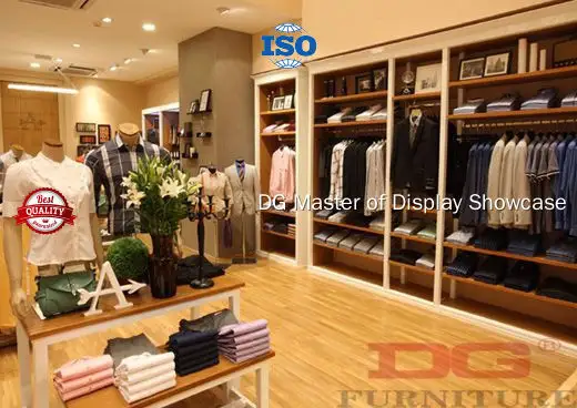 factory price retail clothing wall display best supplier | DG Display Showcase 1