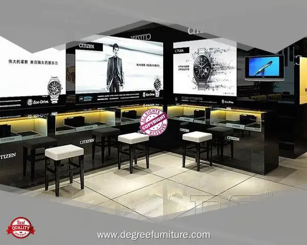 personalized wrist watch showcase with custom services | DG Display Showcase 1