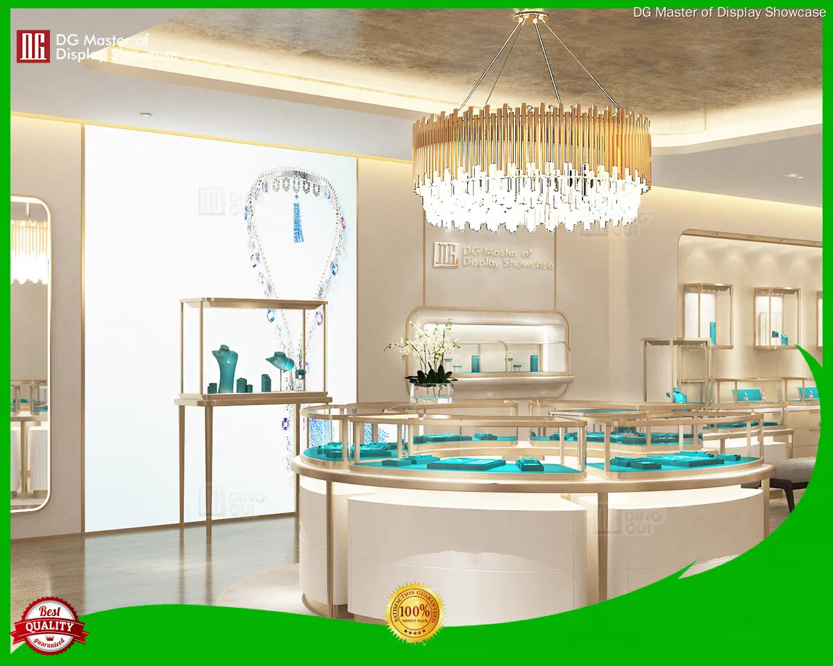 Custom wall mounted glass display case with custom services Manufacturer | DG Display Showcase 1