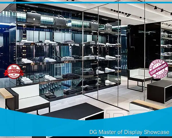 clothing showcase at Wholesale Prices | DG Display Showcase 1