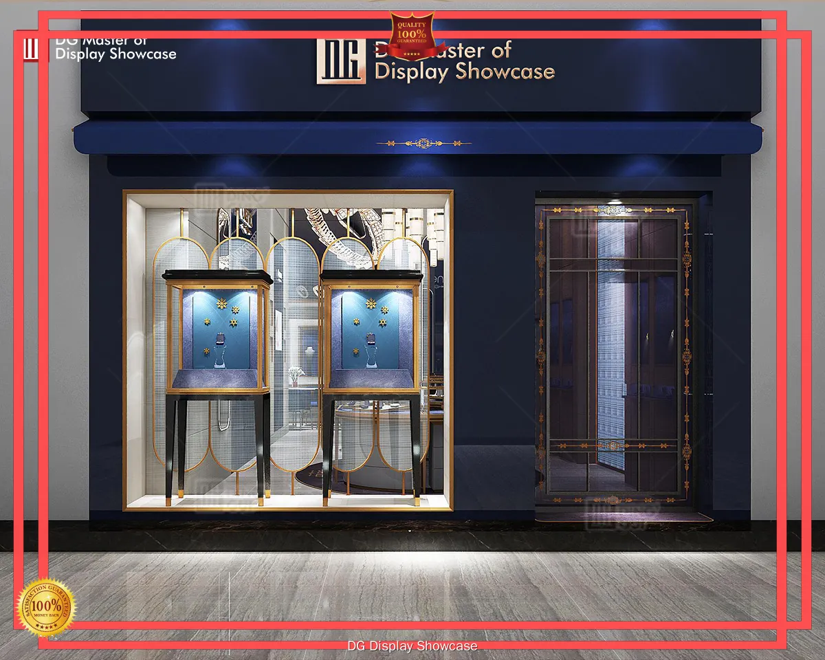 Custom wall mounted display case with shelves best supplier Manufacturer | DG Display Showcase 1