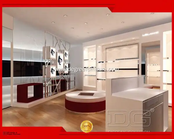 Custom shoe show case with custom services Manufacturer | DG Display Showcase 1