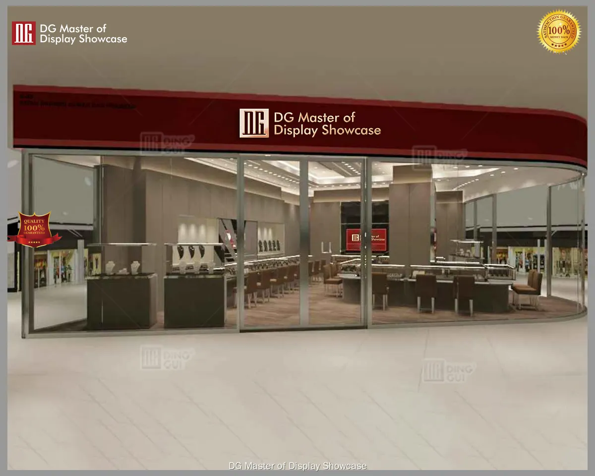 fine quality wall mounted lighted display case personalized | DG Display Showcase 1