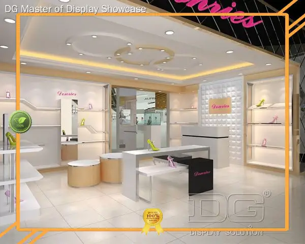 Custom shoe store showcase with custom services Manufacturer | DG Display Showcase 1
