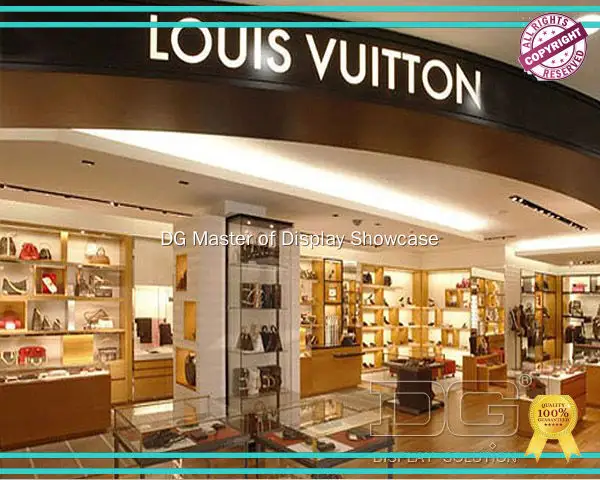 fashion glass purse display case for handbags | DG Display Showcase 1