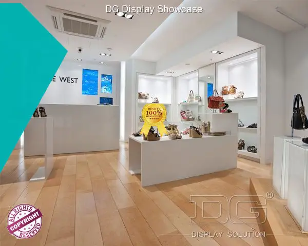fine quality shoe showcase for shoe store | DG Display Showcase 1