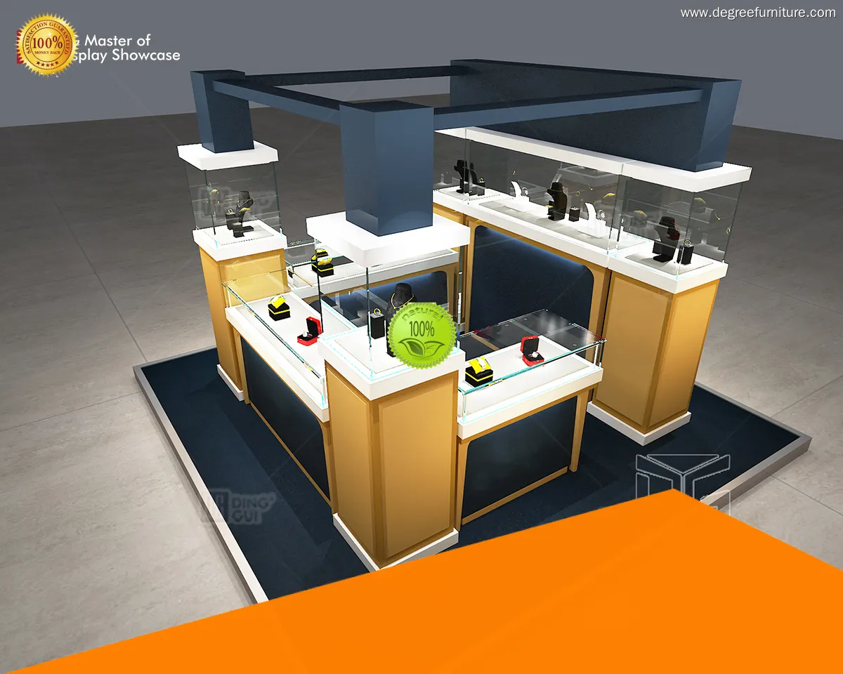 professional wall fitting showcase with custom services | DG Display Showcase 1