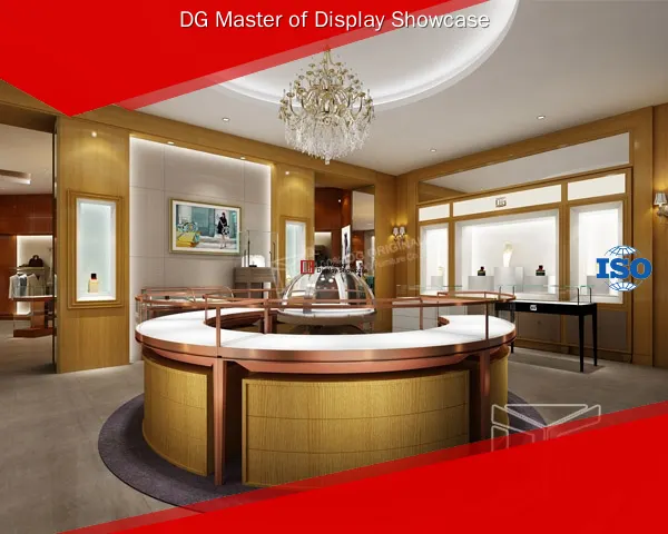 Custom glass jewelry display case top brand Manufacturer | DG Display Showcase 1