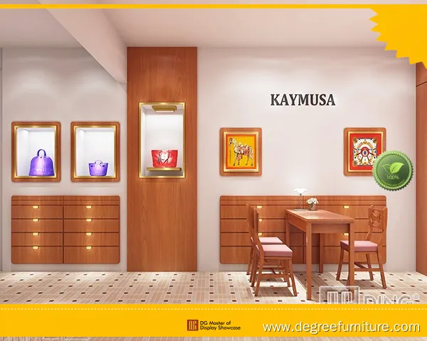 Custom wholesale Handbags Showcase overseas market Manufacturer | DG Display Showcase 1