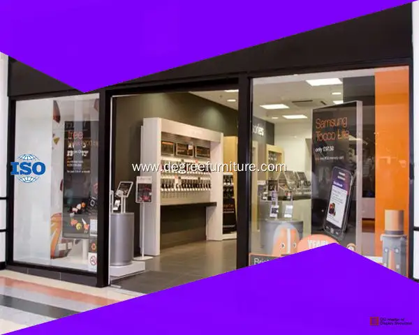 praise electronics showcase with custom services | DG Display Showcase 1