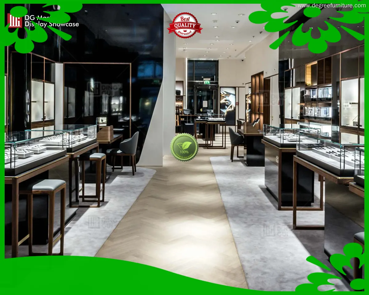 fine quality wall mounted glass display case with custom services | DG Display Showcase 1