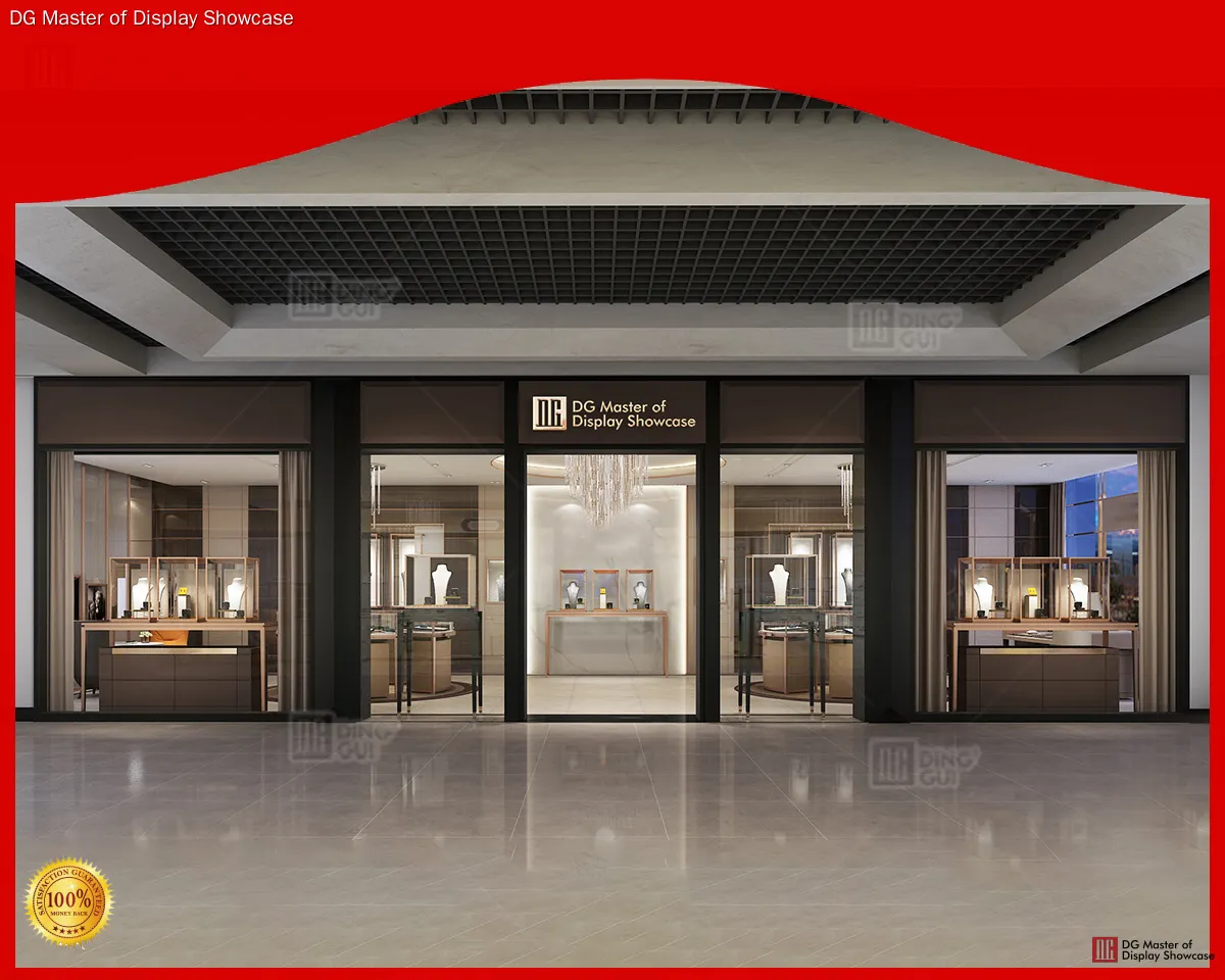 Custom wall mounted glass display case with custom services Manufacturer | DG Master 1