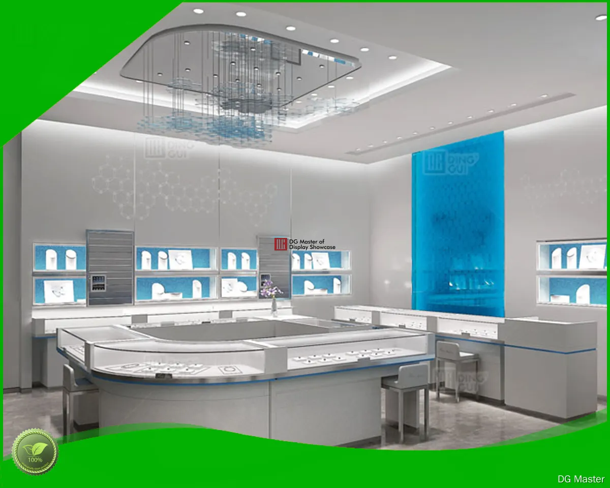 Custom wall mounted jewelry display case with custom services Manufacturer | DG Master 1