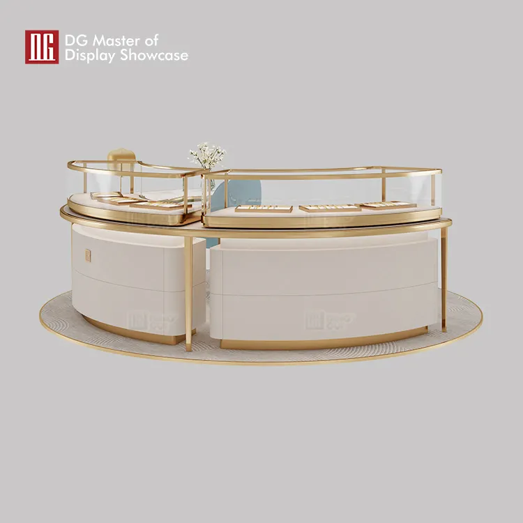 Luxury Jewelry Island Display Counter 3