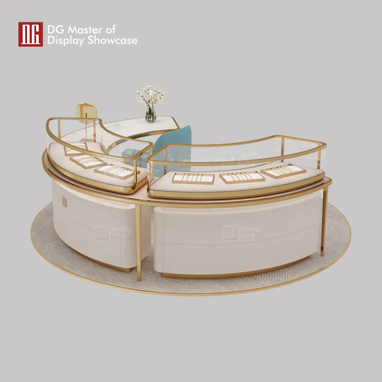 Luxury Jewelry Island Display Counter 4