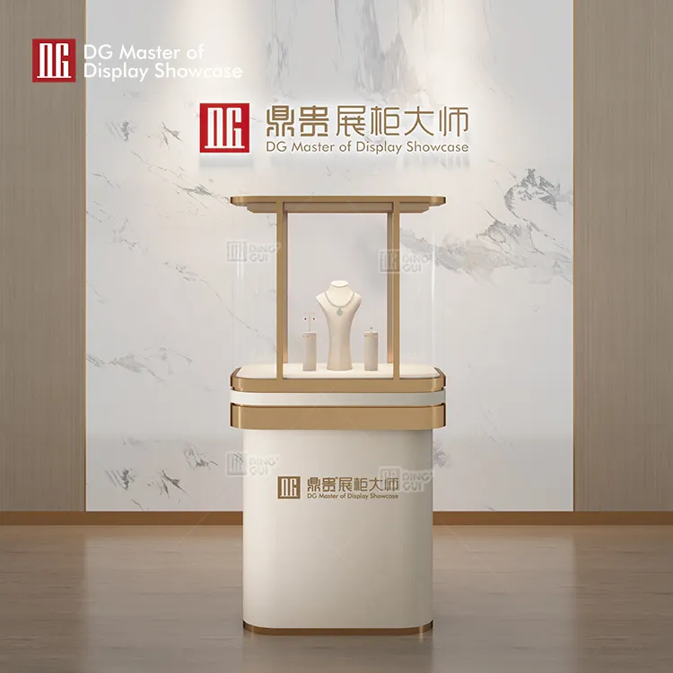 Luxury Vertical Jewelry Display Showcase - High-capacity, Secure & Customizable 4