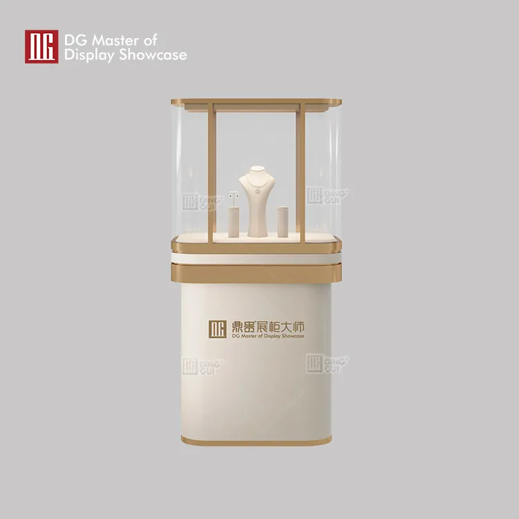 Luxury Vertical Jewelry Display Showcase - High-capacity, Secure & Customizable 3