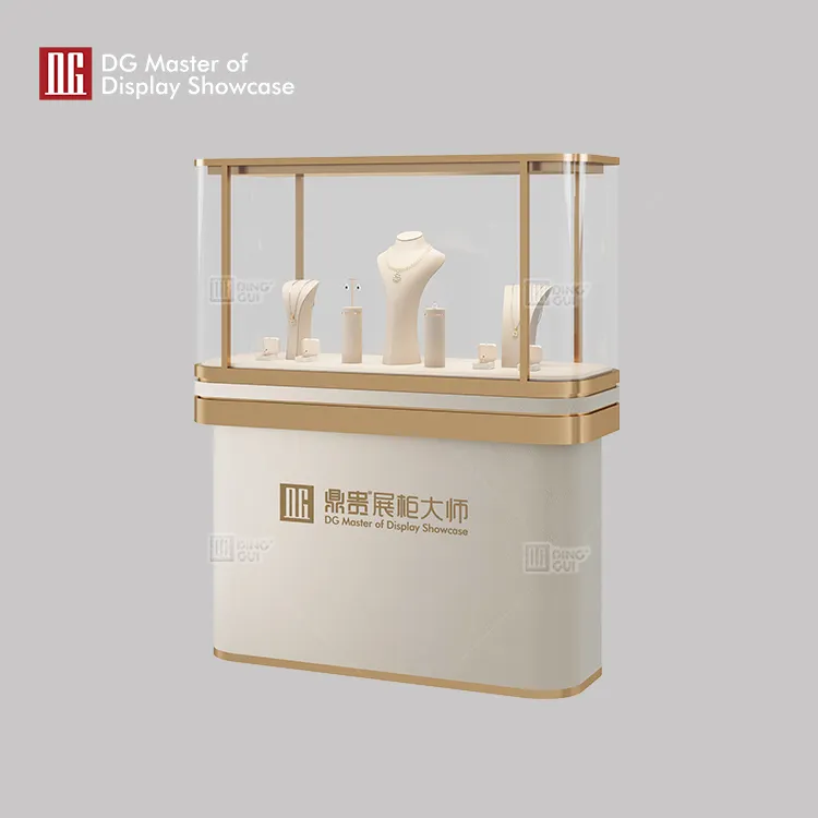 Luxury Vertical Jewelry Display Showcase - High-capacity, Secure & Customizable 2