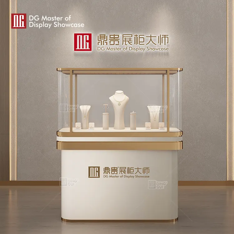 Luxury Vertical Jewelry Display Showcase - High-capacity, Secure & Customizable 5