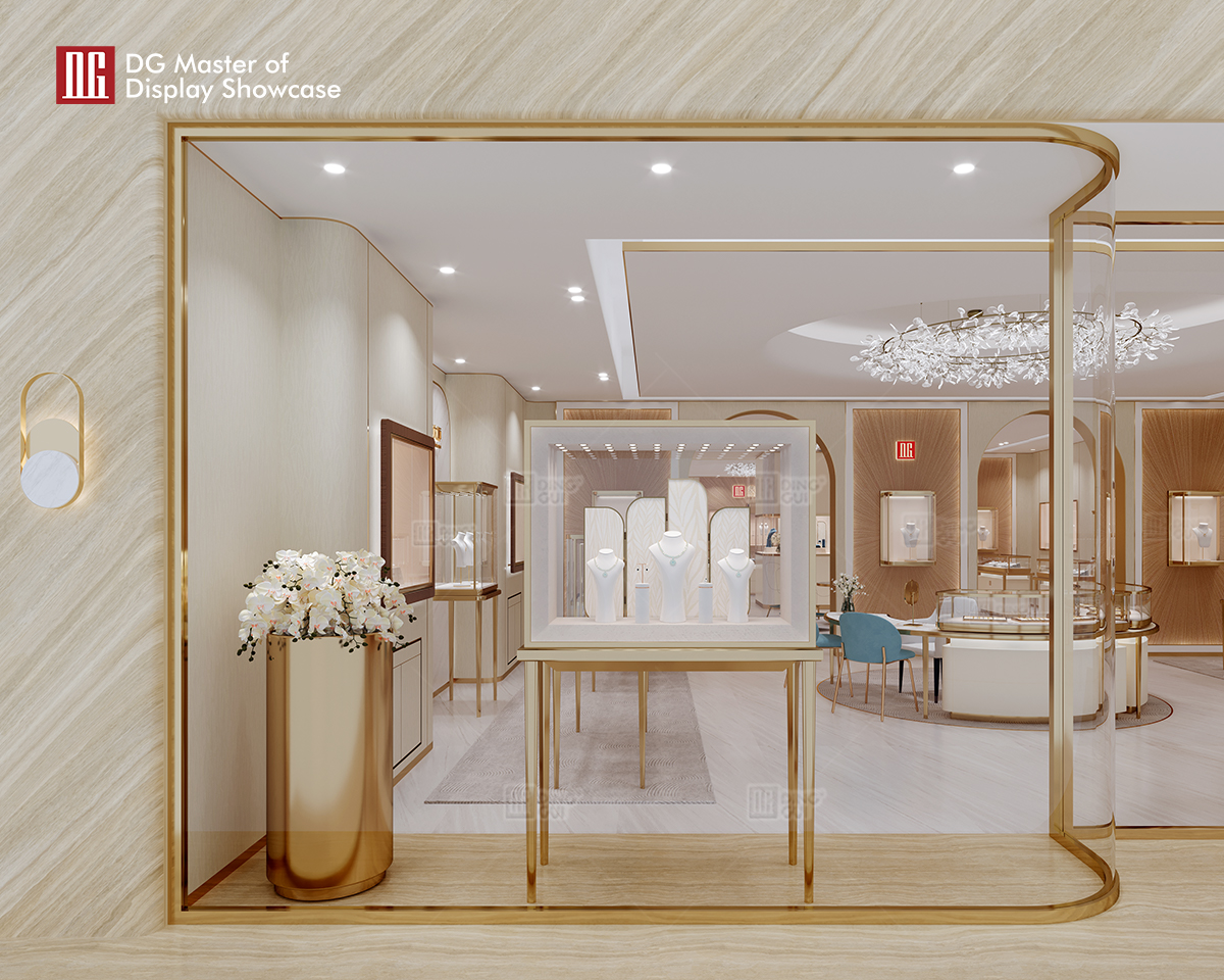 DG luksus opretstående vindues smykkeur display showcase 10