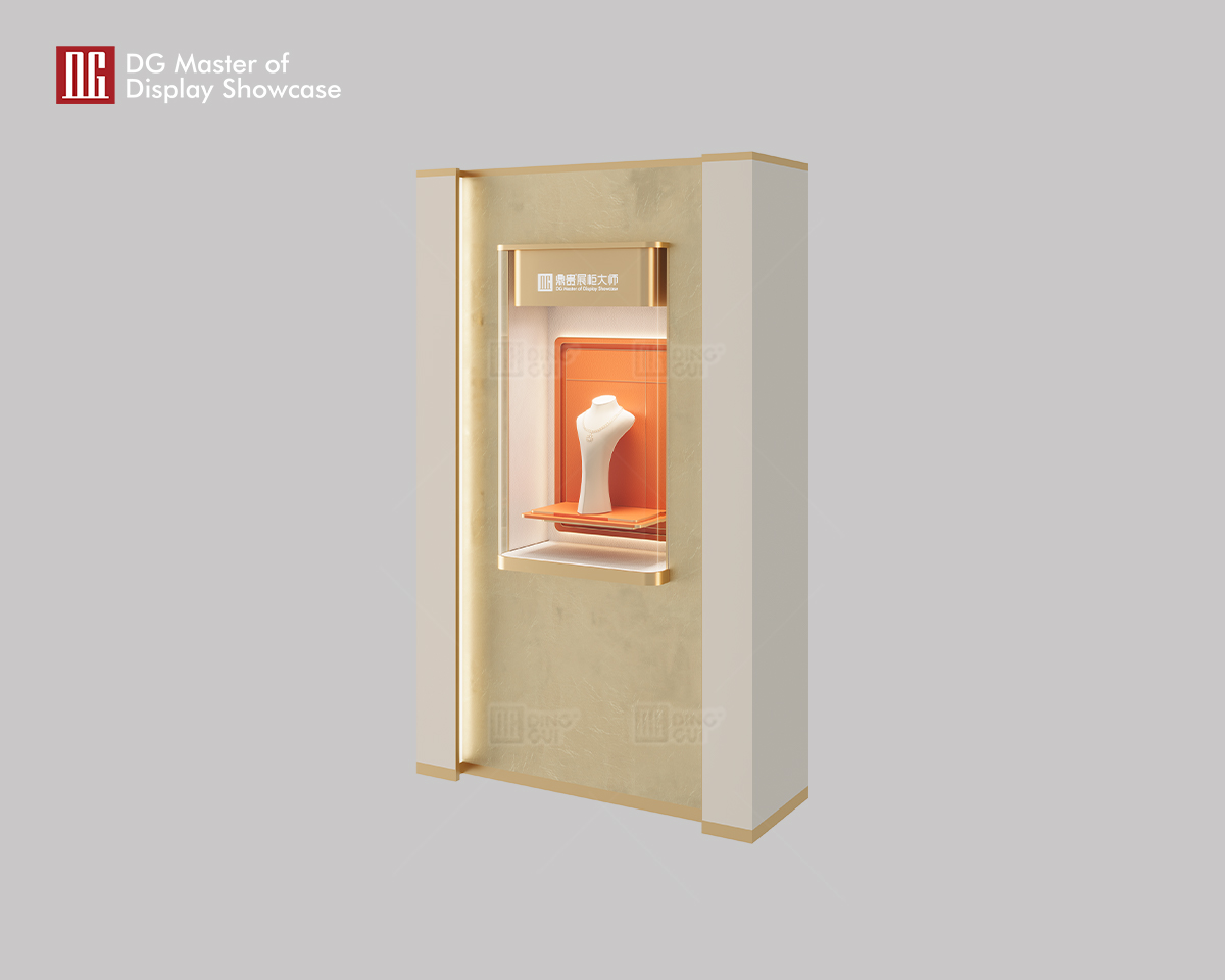 DG Custom High-End Luxury In-Wall Jewelry Display ခင်းကျင်းပြသထားသည်။ 8