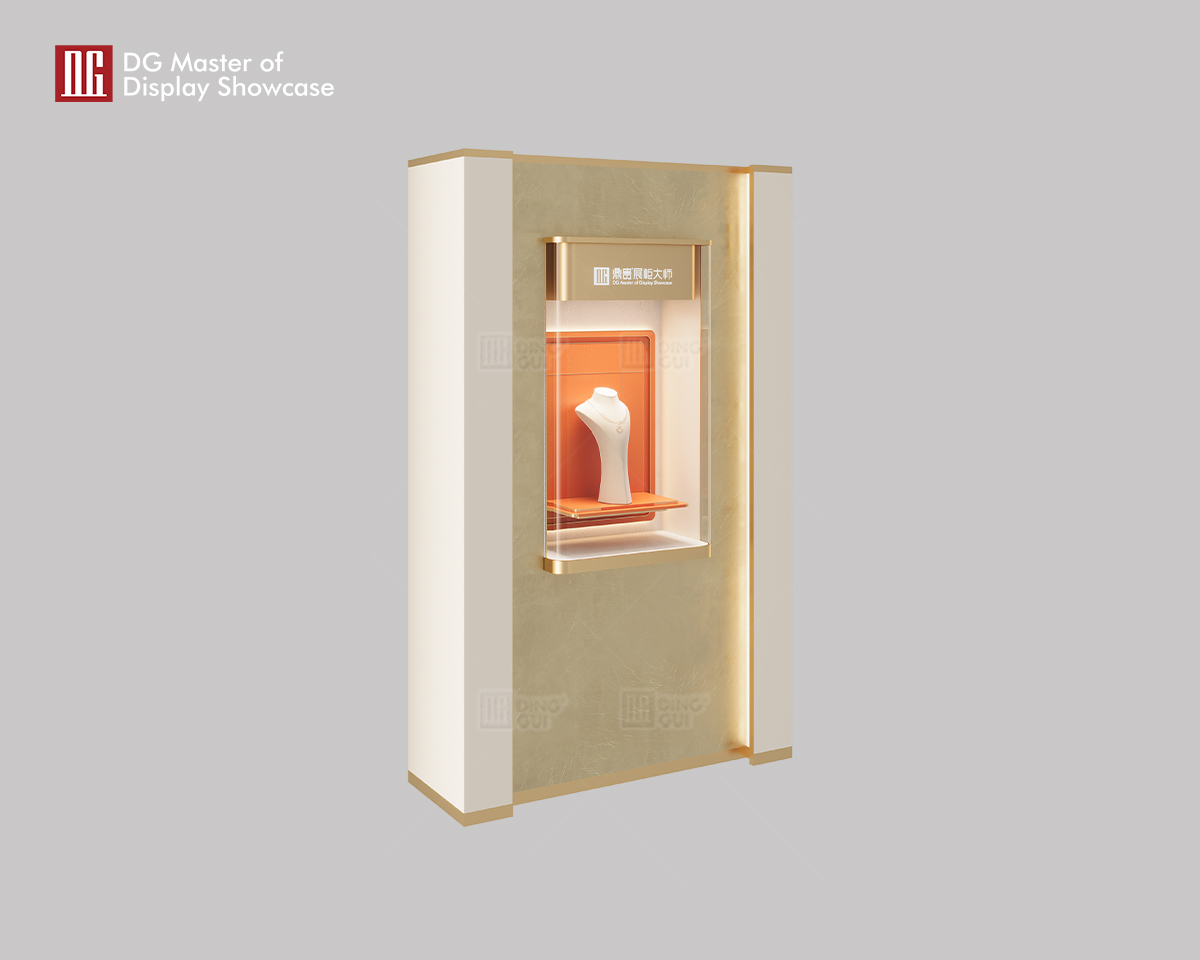 DG Custom High-End Luxury In-Wall Jewelry Display ခင်းကျင်းပြသထားသည်။ 7