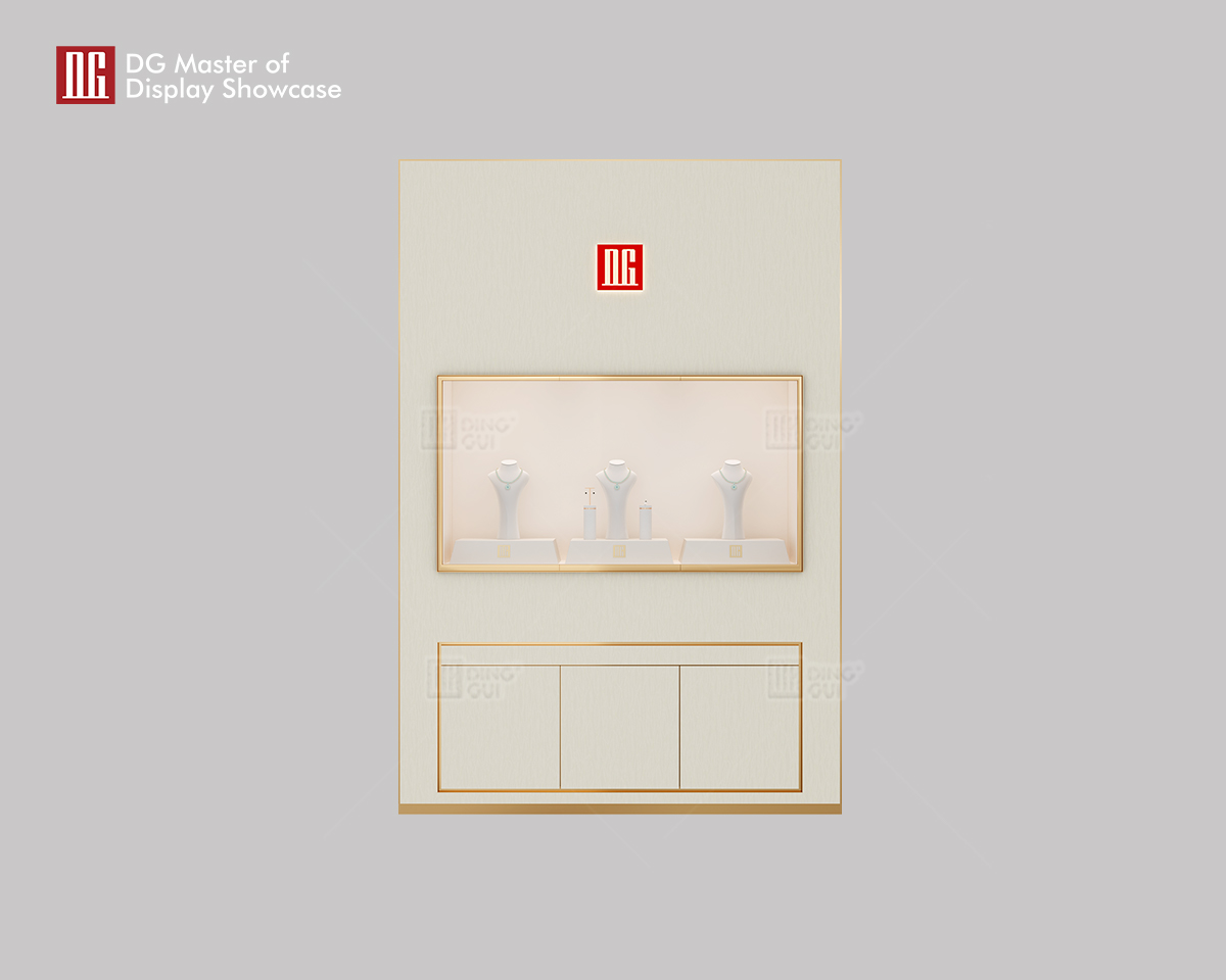 DG Display Showcase သည် High-End Leather လက်ဝတ်ရတနာများနှင့် နာရီ နံရံရှိ Display Cabinet 6