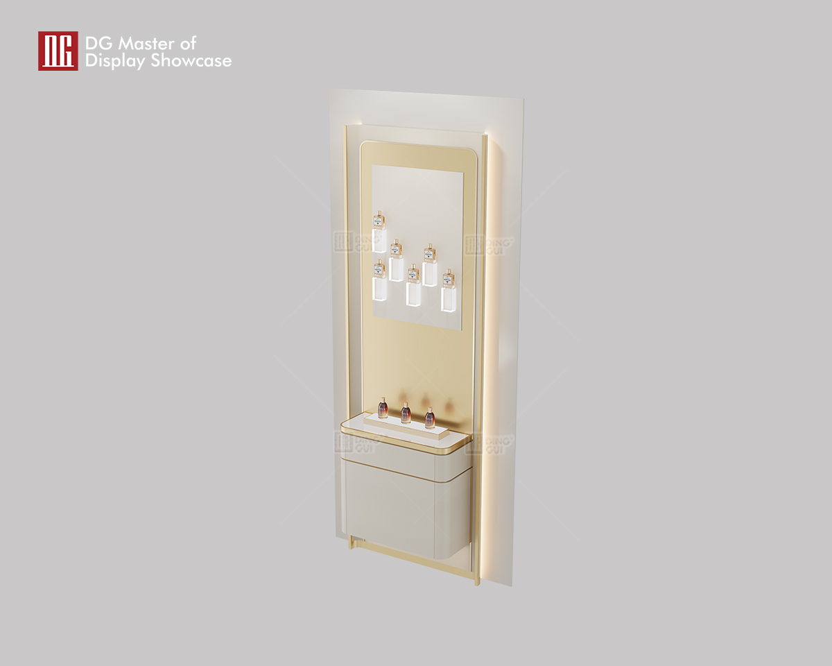 Luxury Perfume Wall Display: High-End Showcase with LED Lighting 9