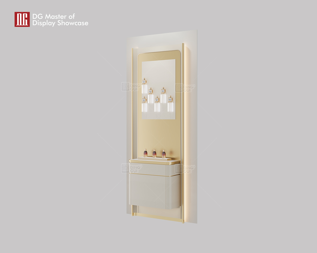 Luxury Perfume Wall Display: High-End Showcase with LED Lighting 7