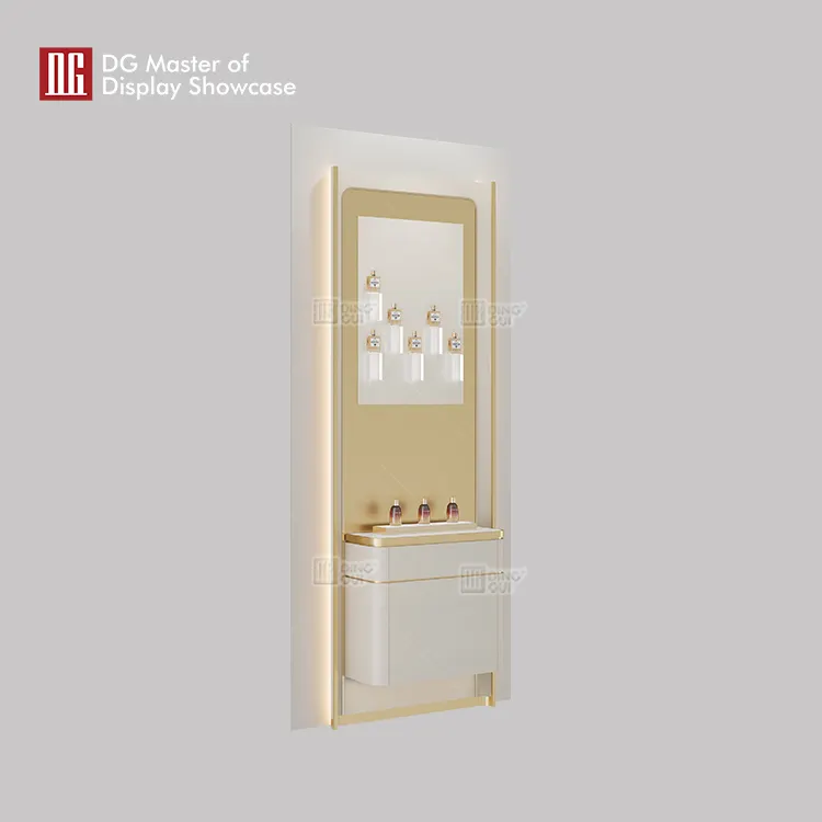 Luxury Perfume Wall Display: High-End Showcase with LED Lighting 3