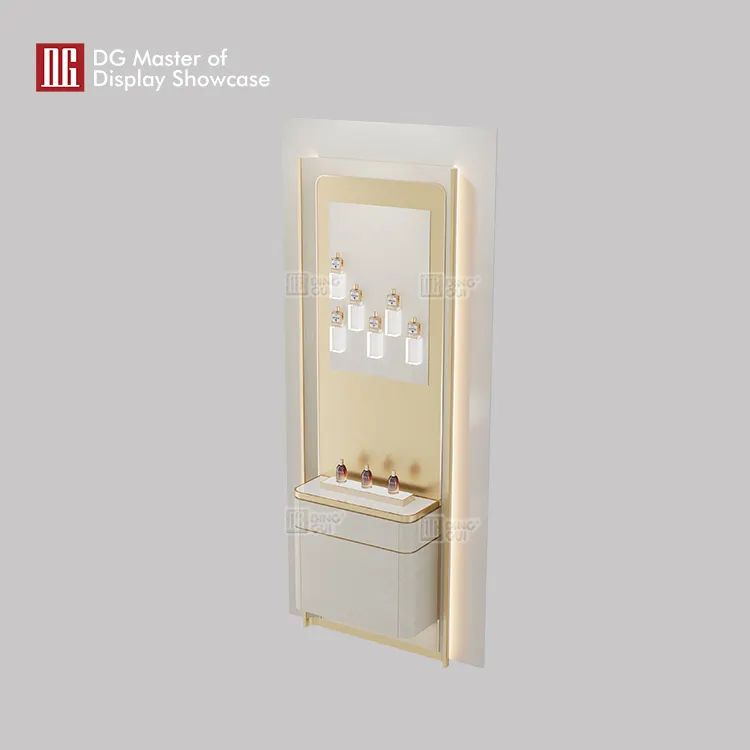 Luxury Perfume Wall Display: High-End Showcase with LED Lighting 4