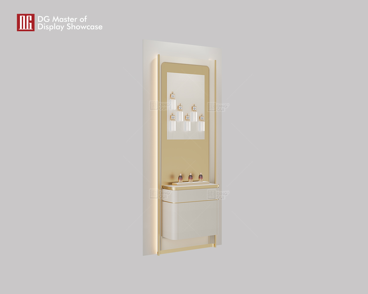 Luxury Perfume Wall Display: High-End Showcase with LED Lighting 8