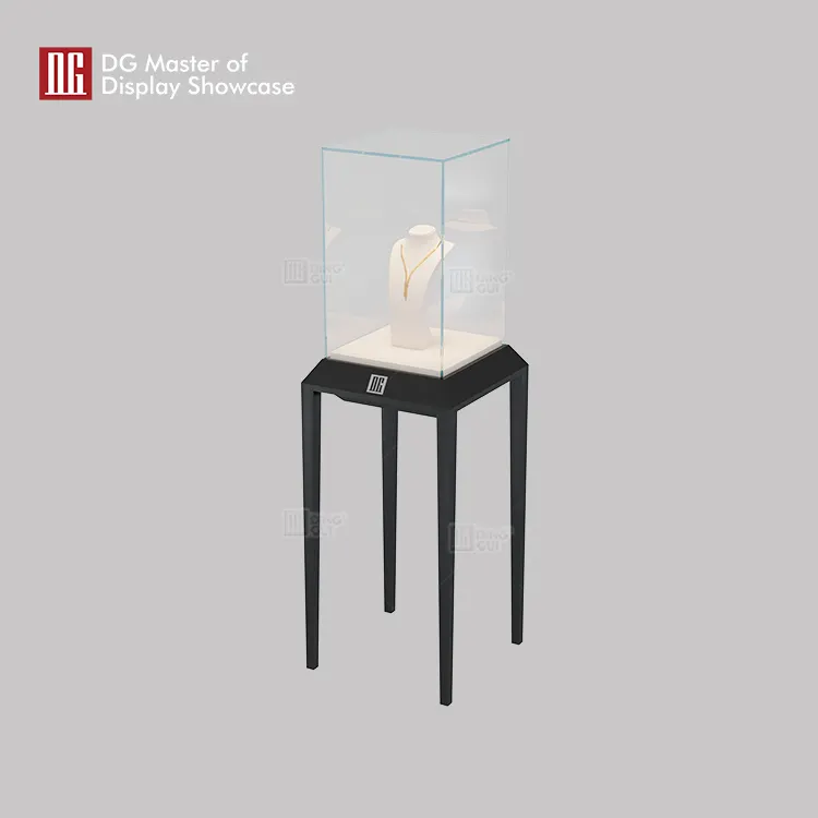 High-End Jewelry Vertical Display Cabinet: Adjustable Lighting & Glass Frame 4