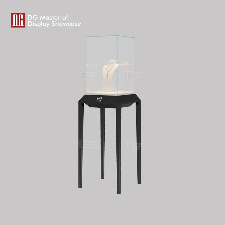 High-End Jewelry Vertical Display Cabinet: Adjustable Lighting & Glass Frame 3