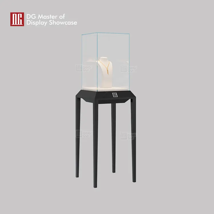 High-End Jewelry Vertical Display Cabinet: Adjustable Lighting & Glass Frame 2