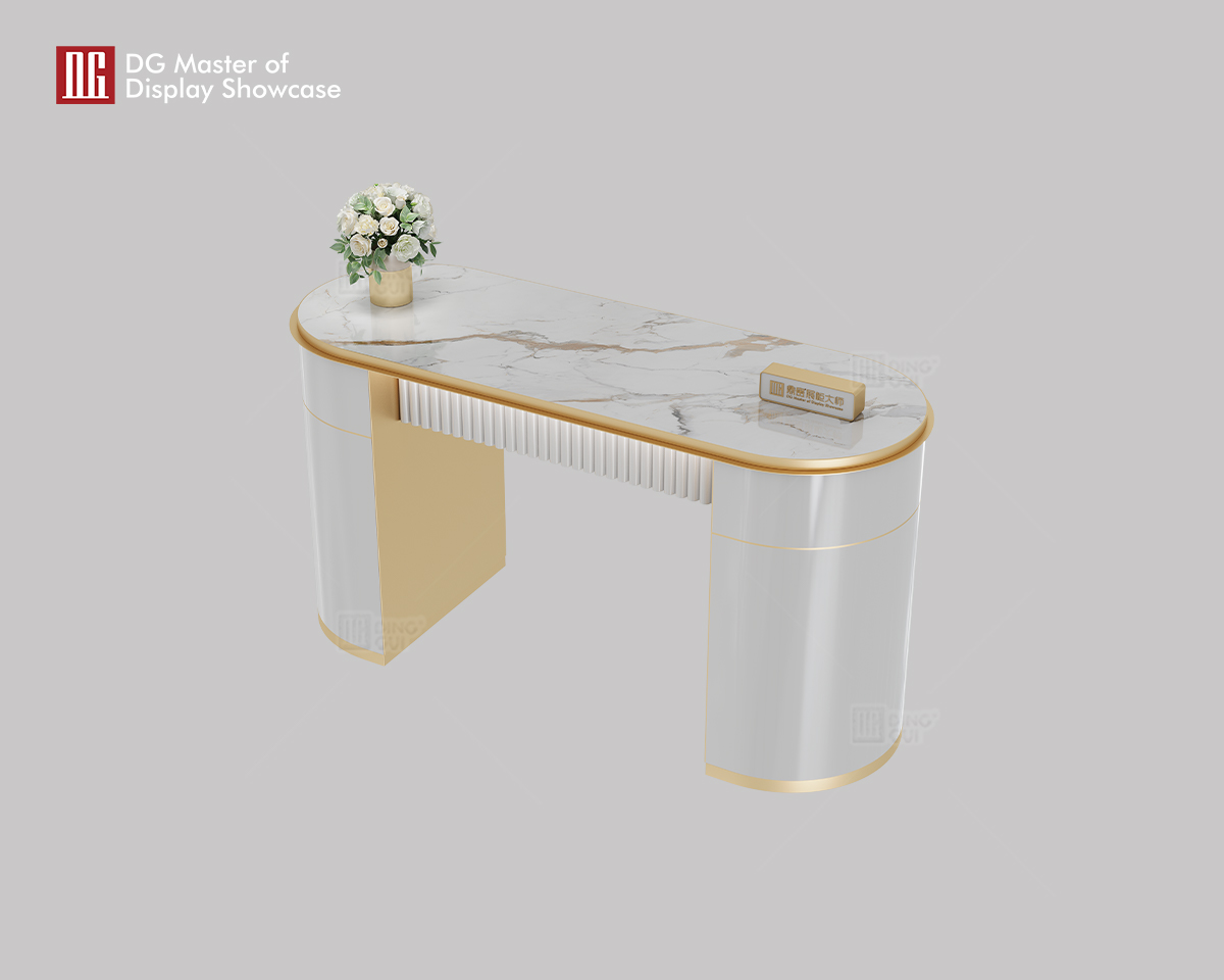 Luxury Marble Consultation Desk for Jewelry & Watch Stores 9
