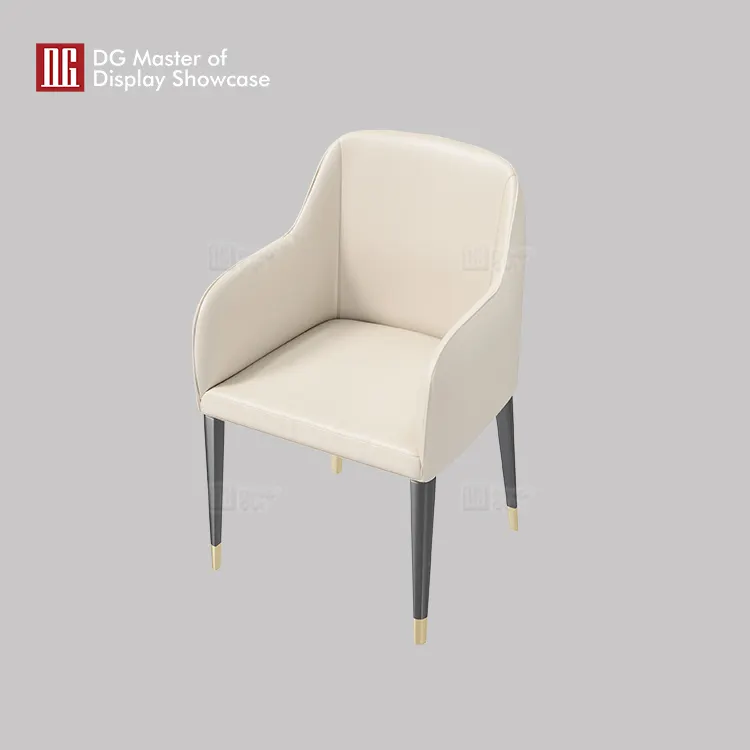 Luxury Beige Leather Chair: Modern Elegance & Comfort 4